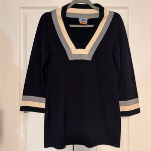 Tory Burch merino wool long sweater 3/4 sleeve size small dry clean only